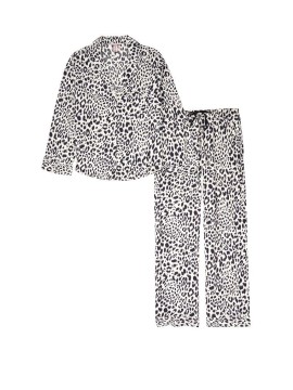 Пижама Victoria’s Secret Flannel Long PJ Set Shadow Black Leopard 