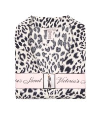 Пижама Victoria’s Secret Flannel Long PJ Set Shadow Black Leopard