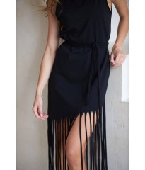 Платье с бахромой Twishi черного цвета