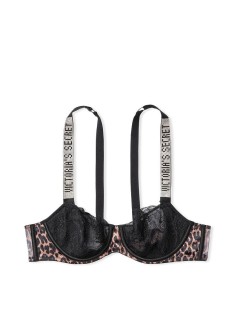 Бюстгальтер Victoria's Secret Embellished Strap Push-up Leopard Bra