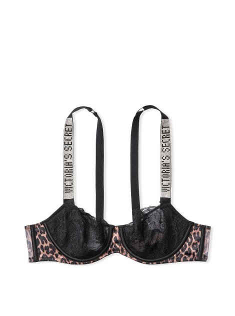 Бюстгальтер Victoria's Secret Embellished Strap Push-up Leopard Bra