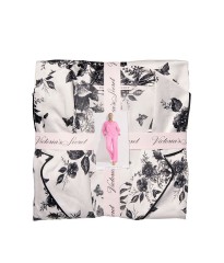 Піжама Victoria's Secret Satin Long PJ Set White Hidden Bunny Toile
