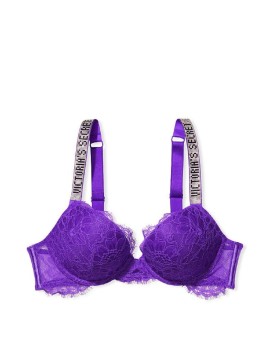 Бюстгальтер Victoria's Secret Embellished Strap Push-up Bra Bright Violet