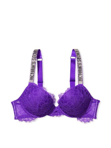 Бюстгальтер Victoria's Secret Embellished Strap Push-up Bra Bright Violet