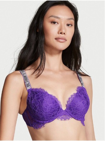 Бюстгальтер Victoria's Secret Embellished Strap Push-up Bra Bright Violet