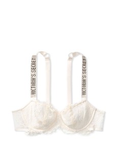 Бюстгальтер Victoria's Secret White Lace Embellished Strap Push-up Bra
