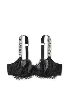 Бюстгальтер чорний Victoria's Secret Embellished Strap Push-up Bra