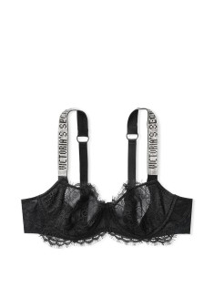Бюстгальтер черный Victoria’s Secret Embellished Strap Push-up Bra