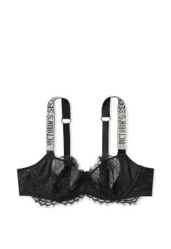 Бюстгальтер чорний Victoria's Secret Embellished Strap Push-up Bra