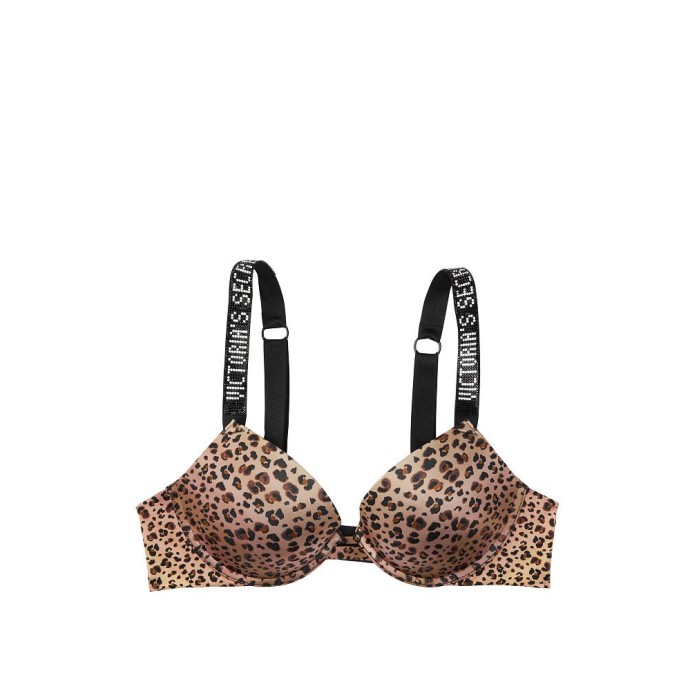 Бюстгальтер Вікторія Секрет Very Sexy Shine Strap Push-Up Leopard Bra