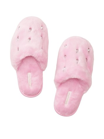 Домашні капці Victoria's Secret Logo Faux Fur Slippers
