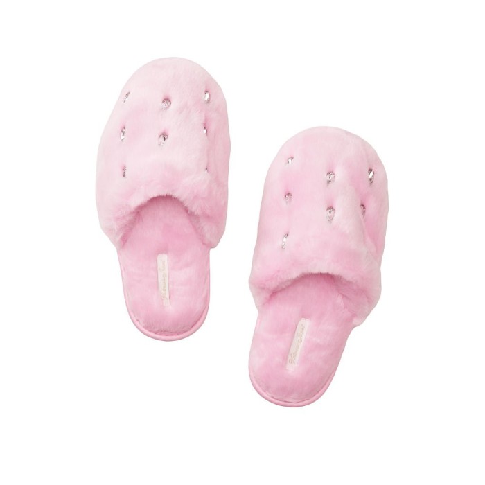 Домашні капці Victoria's Secret Logo Faux Fur Slippers