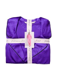 Сатинова піжама Вікторія Секрет Satin Long Pj Set Purple