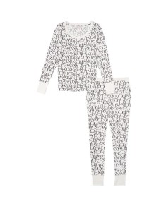 Піжама Victoria's Secret Thermal Long PJ Set print Logo VS