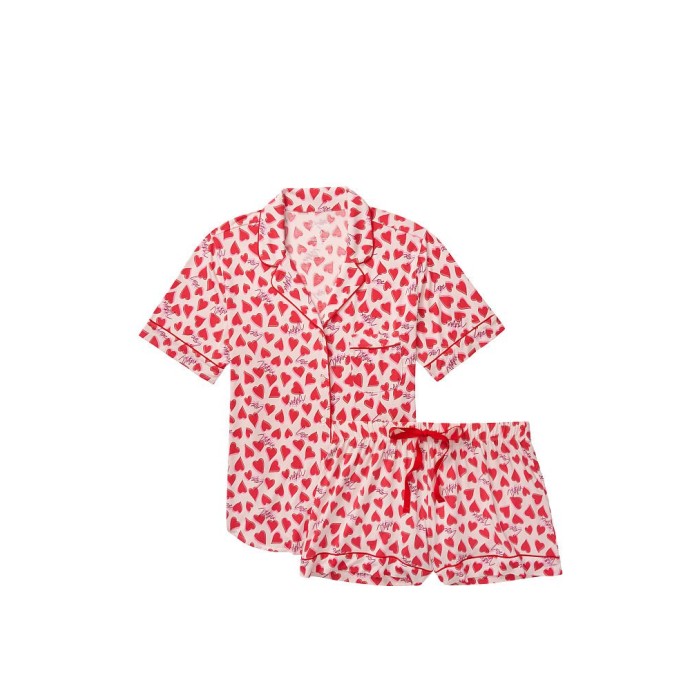 Піжама Victoria Secret Modal Short Pj Set Multi Heart Logo