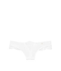 Трусики стрінги VS Very Sexy Micro Lace Inset White Thong Panty