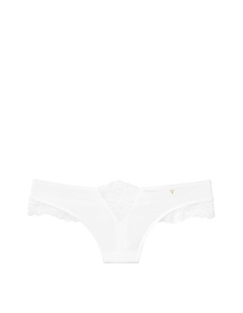 Трусики стрінги VS Very Sexy Micro Lace Inset White Thong Panty