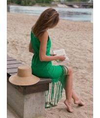 Сукня з бахромою Twishi зеленого кольору