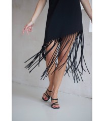 Платье с бахромой Twishi черного цвета