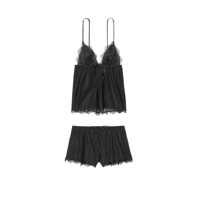 Піжама VS Black Lace Cami Short PJ Set