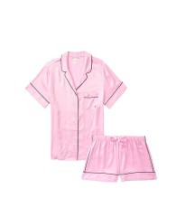 Сатиновая пижама VS Satin Short Pj Set VS Pink