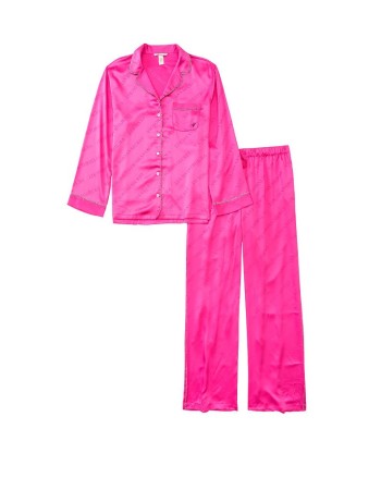Сатиновая пижама VS Satin Long Pj Set VS Pink