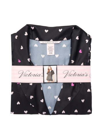 Сатинова піжама VS Satin Short Pj Set Hearts print
