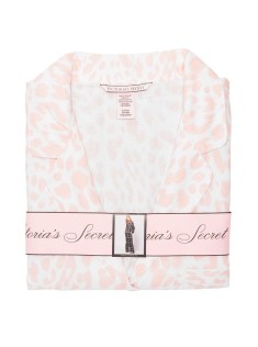 Піжама Victoria's Secret Flannel Long PJ Set Shadow Leopard White