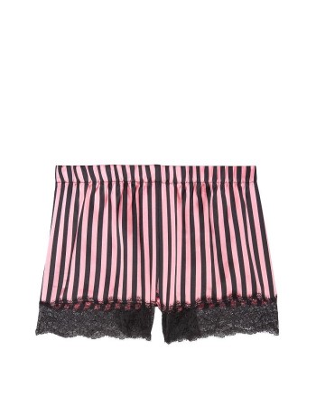 Шорти VS Satin Boxer Pink & Black stripes