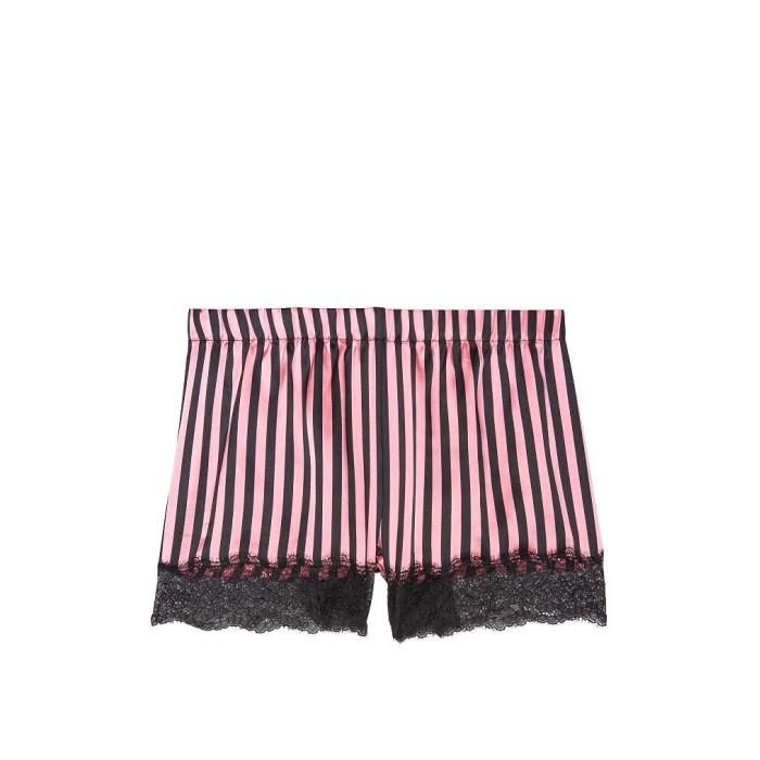 Шорти VS Satin Boxer Pink & Black stripes