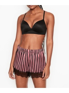 Шорти VS Satin Boxer Pink & Black stripes