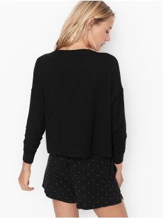 Піжама Victoria's Secret Black Modal Short Pj Set White Dot