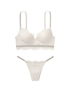 Комплект білизни Victoria's Secret Very Sexy Crystal strap Silver Lace bra