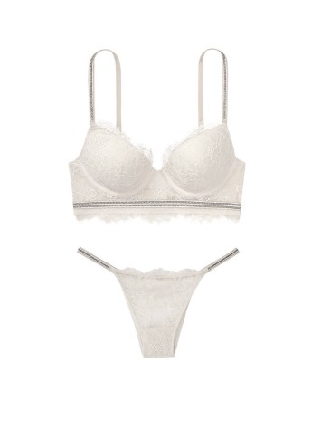 Комплект білизни Victoria's Secret Very Sexy Crystal strap Silver Lace bra