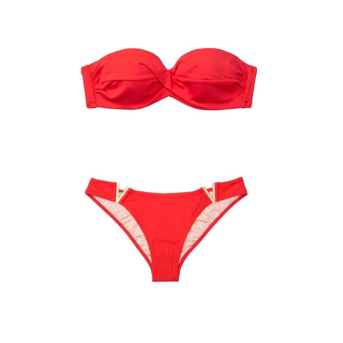 Купальник Виктория Сикрет Bandeau Top & V-hardware bottom
