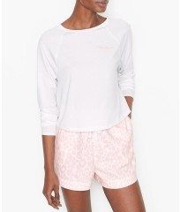 Піжама Victoria's Secret Cotton Short Pj Set White Leopard print