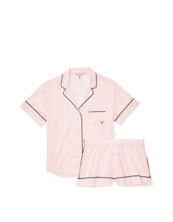Пижама Victoria’s Secret Cotton Short Pj Set Pink Stripes