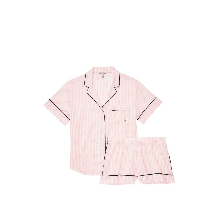 Піжама Victoria's Secret Cotton Short Pj Set Pink Stripes