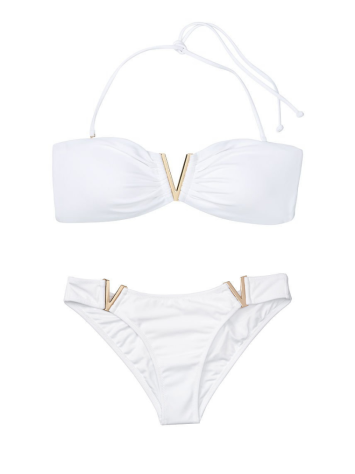 Купальник Вікторія Сікрет V-hardware White Bandeau