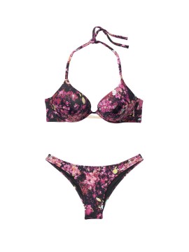 Купальник Вікторія Сікрет з подвійним пушапом Bali Bombshell Black bloom