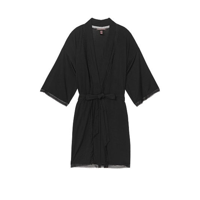 Халат Heavenly by Victoria's Secret Modal Black Lace