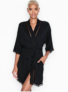 Халат Heavenly by Victoria's Secret Modal Black Lace