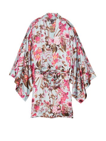 Сатиновий халат Victoria's Secret Very Sexy Satin Kimono Floral print