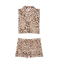 Піжама Victoria's Secret The Satin Short Leopard PJ Set