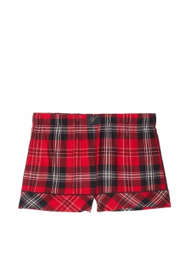 Шорты Victoria’s Secret Red Flannel Shimmer Boxer 