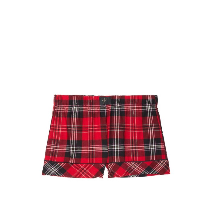 Шорти Victoria's Secret Red Flannel Shimmer Boxer