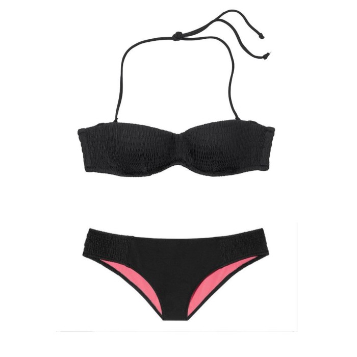 Купальник бандо Victoria's Secret Push-up Smocked Bandeau
