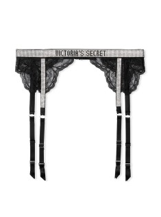 Пояс Victoria's Secret VERY SEXY Shine Strap Garter Belt Black Lace