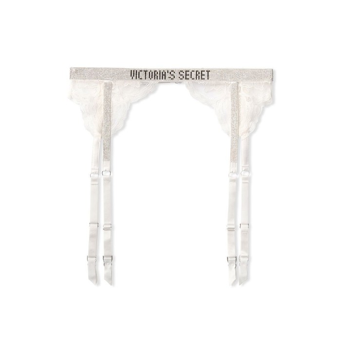Пояс Victoria’s Secret VERY SEXY Shine Strap Garter Belt White Lace