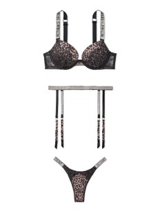 Пояс Victoria's Secret VERY SEXY Shine Strap Garter Belt Leopard Lace